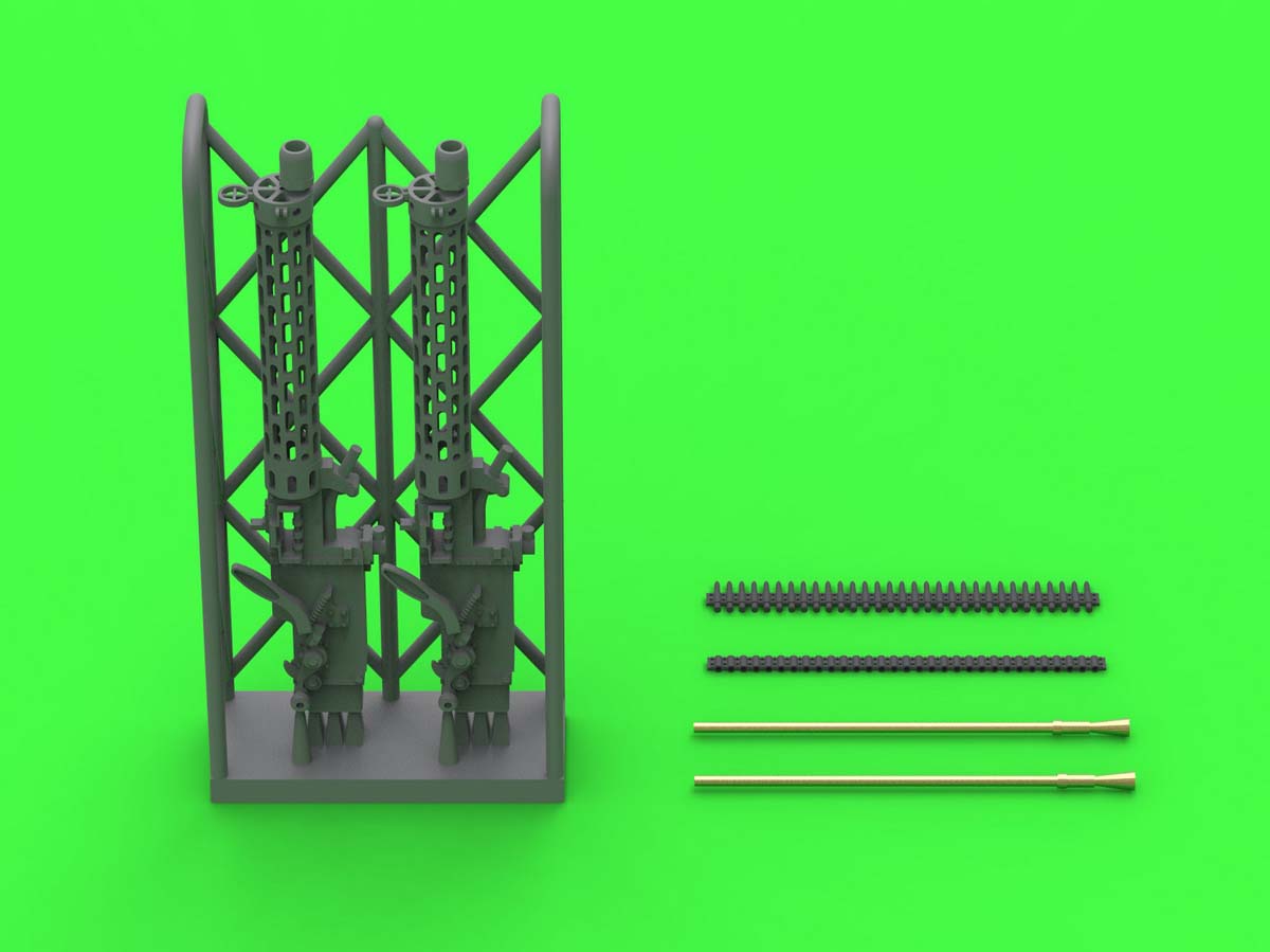 MASTER 1/48 WWI ドイツ シュパンダウLMG 08/15機関銃 長装填ハンドルタイプ(2個入)【AM-48-184】 ディ..