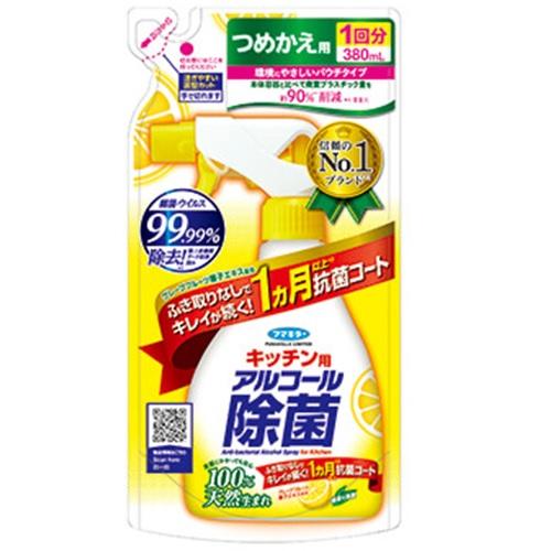 キッチン用アルコール除菌スプレーつめかえ用 380ml フマキラー Fアルコ-ルジヨキンスプレカエ380