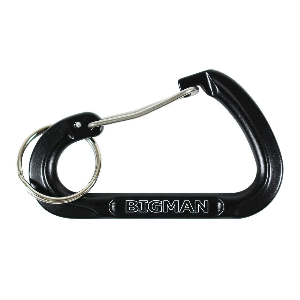 BIGMAN(ビッグマン) CARABINER 46×75×10mm オフセットD型 ブラック #059588