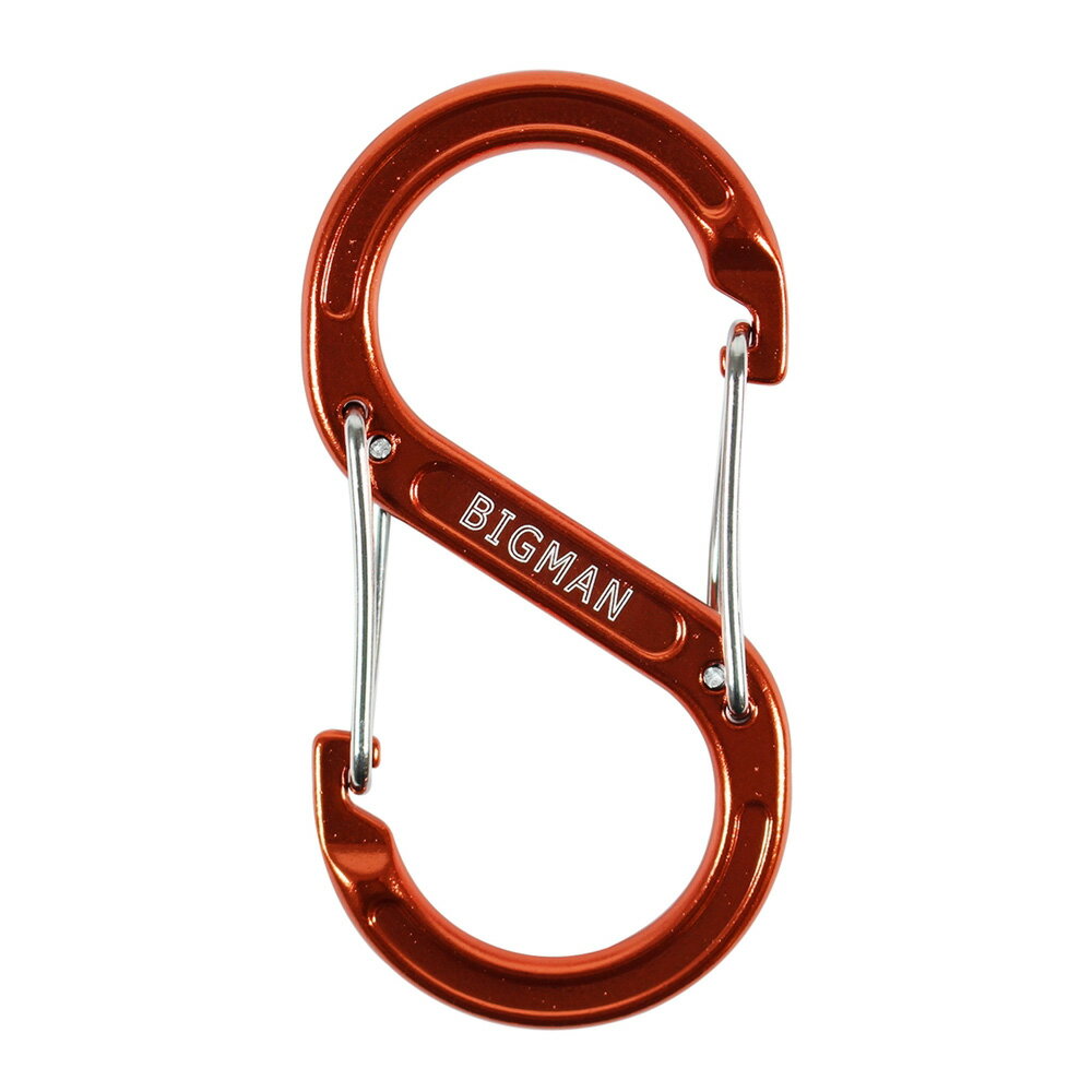 BIGMAN(ビッグマン) CARABINER 40×80×8mm S型 オレンジ #059595