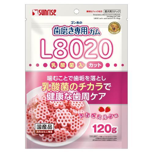 【返品種別B】□「返品種別」について詳しくはこちら□※仕様やパッケージは、リニューアルなどの理由で変更になっている場合がございます。予めご了承下さい。◆ハニカム構造のガムを＆#22169;むことで歯垢の沈着を抑え、L8020乳酸菌のチカラで健康な歯周の維持をサポートします。■容量：120g■原材料：でん粉類、肉類[ビーフ（コラーゲン含む)等]、乳類（ミルク等)、食物繊維、糖類、豆類、ビール酵母、果実類（いちご等）、発酵乳粉末（L8020乳酸菌）、増粘安定剤（加工デンプン、グリセリン）、ミネラル類（炭酸カルシウム）、調味料、香料、保存料（ソルビン酸カリウム）、酸化防止剤（エリソルビン酸ナトリウム、ミックストコフェロール、ローズマリー抽出物）、着色料（赤106）■栄養成分：たん白質 15.0％以上、脂質 1.0％以上、粗繊維 9.0％以下、灰分 6.0％以下、水分 30.0％以下■エネルギー：270kcal(100gあたり)原産国：日本マルカンサンライズ事業部広告文責：株式会社Joshin(06-6633-1111)日用雑貨＞ペット＞犬＞ドッグフード