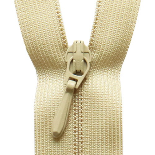 Fasteners - YKK 裏使い コイルオープンファスナー 56cm 同色3本入 サンドベージュ 3COR56-010