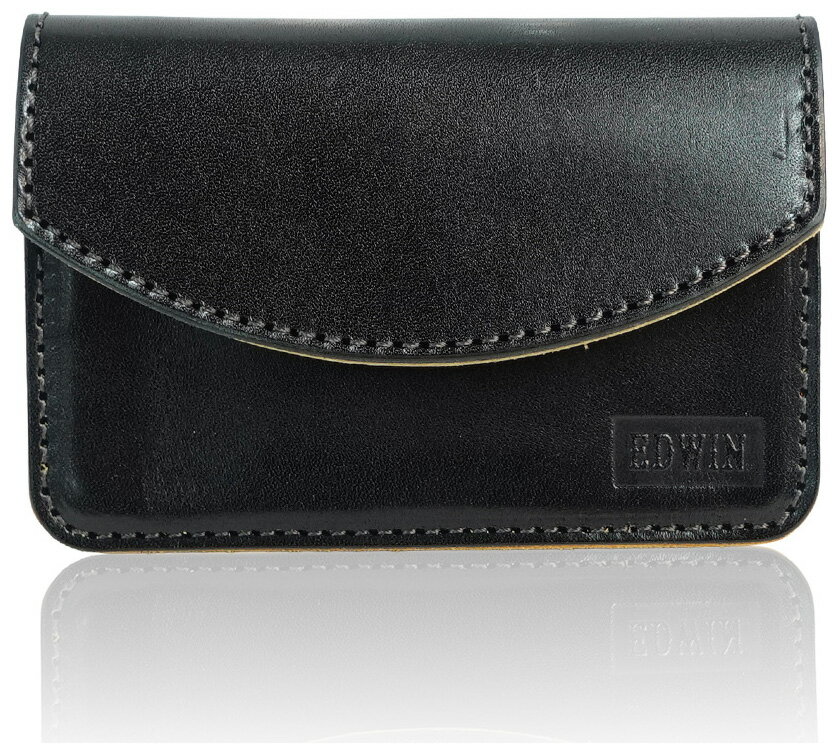 Other - EDWIN 栃木レザー 日本製 アニリン ミニ財布（ブラック） 22269331-BLK エドウィン