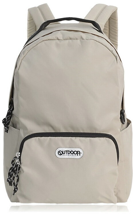 OUTDOOR PRODUCTS ラスターツイル ロゴプリントリュック（ベージュ） 22469151-BEI アウトドアプロダクツ(4.0)