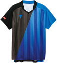 TSP-031466-0120-3XL ヴィクタス 卓球 ユニセックス ゲームシャツ V-GS053(ブルー・サイズ:3XL) VICTAS