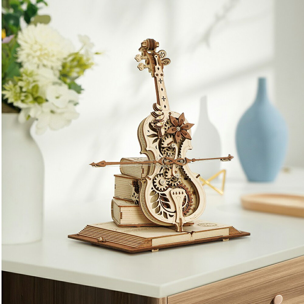 Robotime 魔法のチェロ(3Dウッドパズル)【AMK63】 ウッドパズル