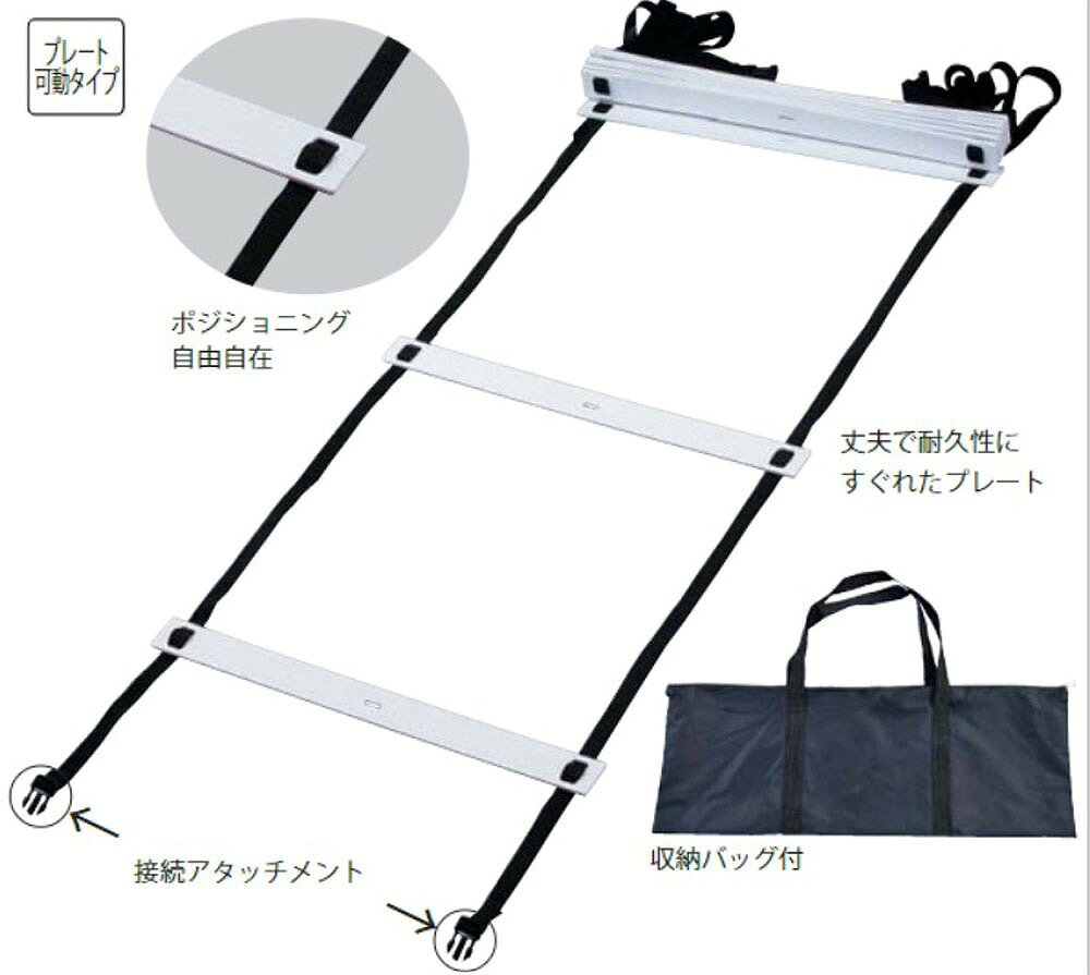 【返品種別A】□「返品種別」について詳しくはこちら□◆アジリティトレーニングに最適なラダーです。◆耐久性に優れた厚みのあるプレートです。◆収納バッグ付。■　仕　様　■サイズ：幅50cm×長6m重量：1.1kg素材・材質：[ベルト]ポリプロピレン [プレート]樹脂プレート12枚可動タイプ接続アタッチメント付付属品：収納バッグユニセックス[KNYK3128]鐘屋産業株式会社美容・健康家電＞フィットネス・トレーニング＞関連商品