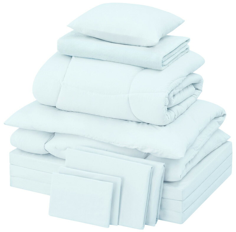 【返品種別A】□「返品種別」について詳しくはこちら□※画像はイメージです。マットレス付きの布団10点セットです。セット内容にこだわった、一年中使える充実セットです。◆掛け布団の中わたは中空ポリエステルわたで、ふんわり軽くあたたかいです。◆敷...