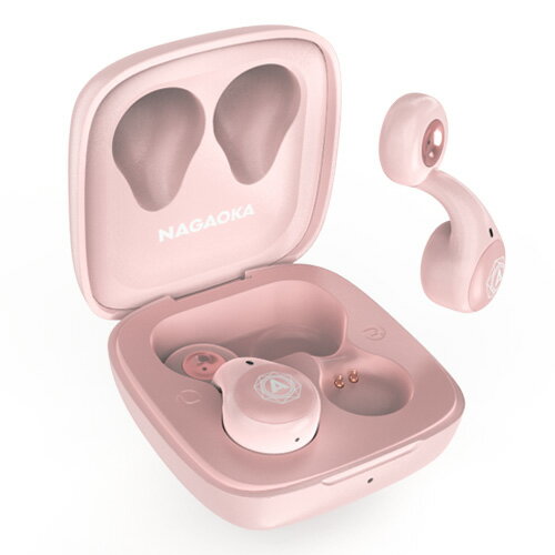 ナガオカ 完全ワイヤレスBluetoothオープンイヤー型イヤホン（ネイルピンク） NRING30NPK NAGAOKA NRING30
