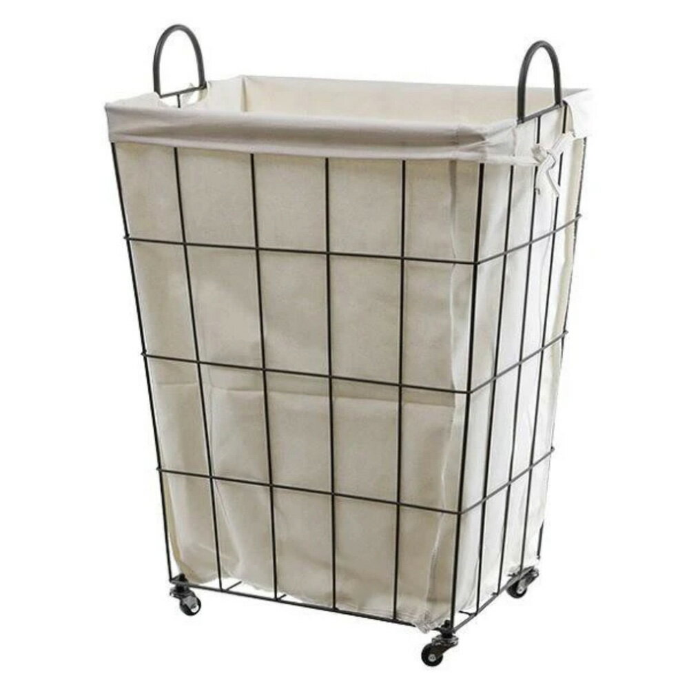 Laundry Storage - 株式会社ちどり産業 ランドリーバスケット 角型 キャスター付き 51-07 洗濯用品 [5107チドリサンギウ]