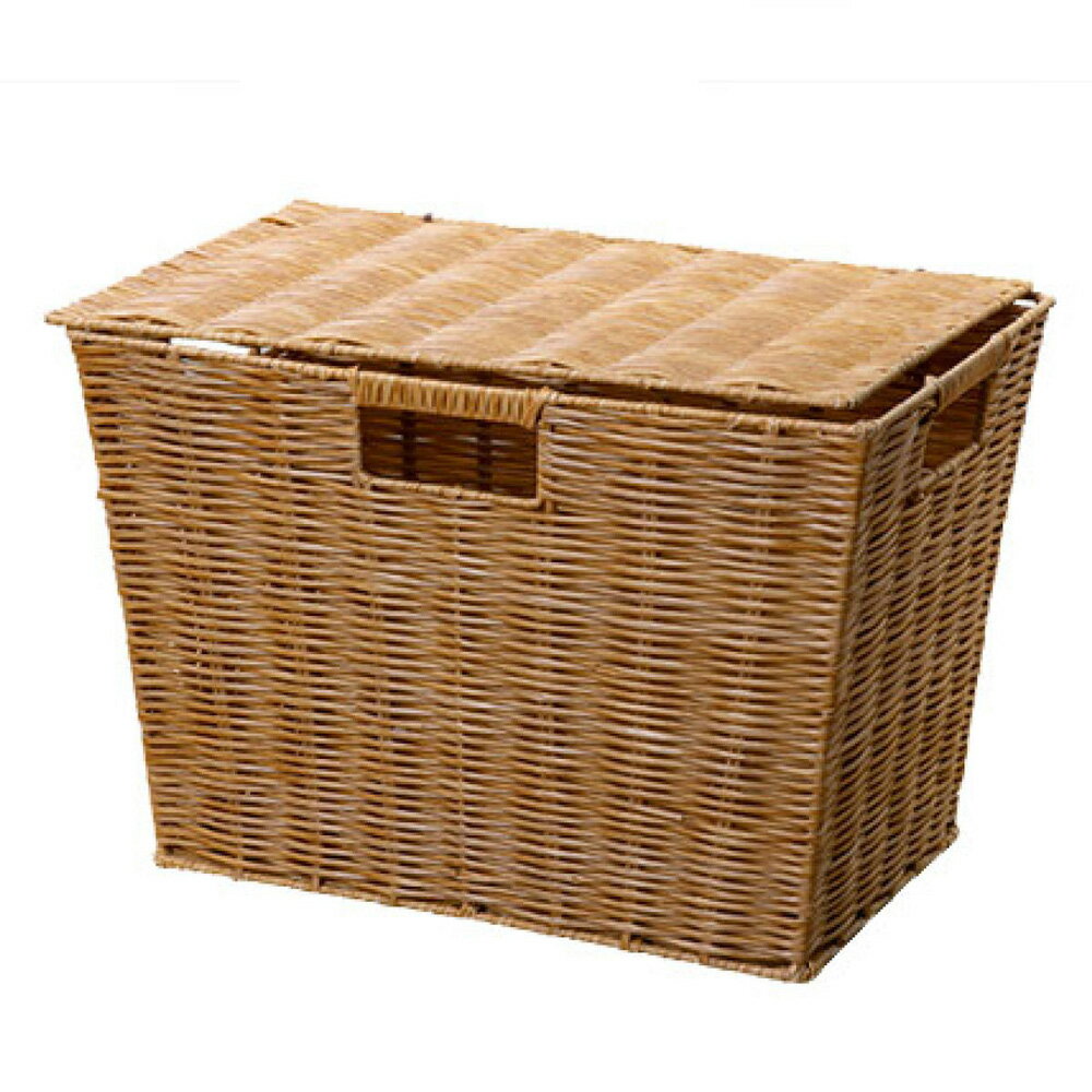 Laundry Containers - 株式会社ちどり産業 収納ボックス ふた付き 幅39×奥行27×高さ26cm（ナチュラル） 59-20NA 収納ケース [5920NA]