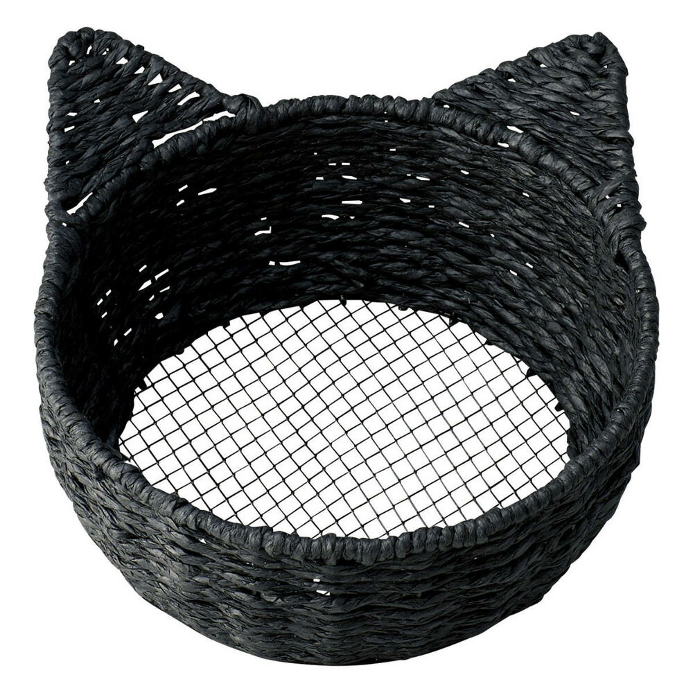 樂天商城 - 株式会社ちどり産業 小物入れ ねこかご M 直径20×高さ8cm（ブラック） 80-31BK 収納ケース [8031BK]