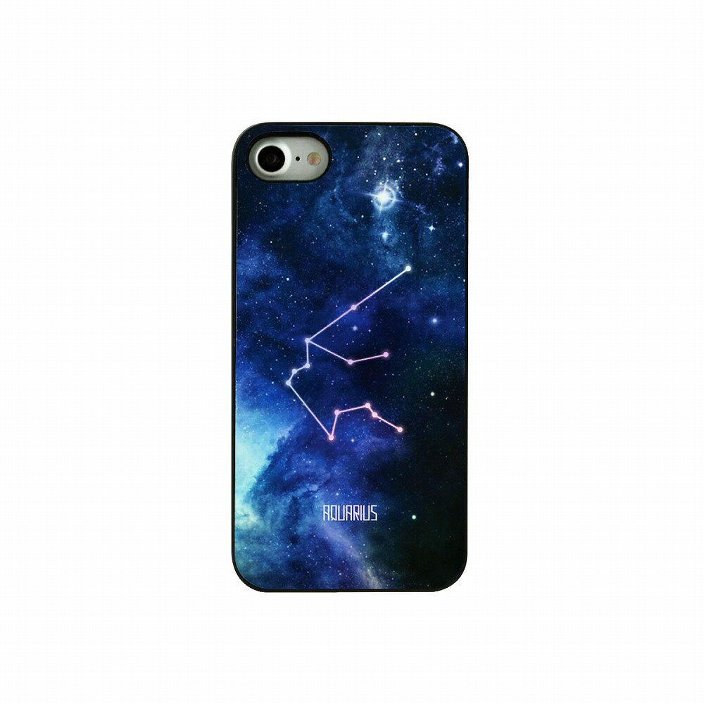 Dparks iPhone SE(第3/2世代)/8/7用 Twinkle Case Black（みずがめ座（Aquarius）...