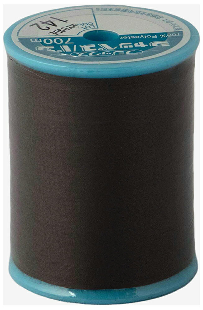 フジックス シャッペスパン　普通地用ミシン糸　60番700m　col.142(濃グレー系) F55-142