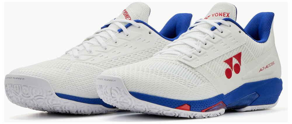 ヨネックス ユニセックス テニスシューズ パワークッションアドアクセルWGC（ホワイト/パープル・サイ..