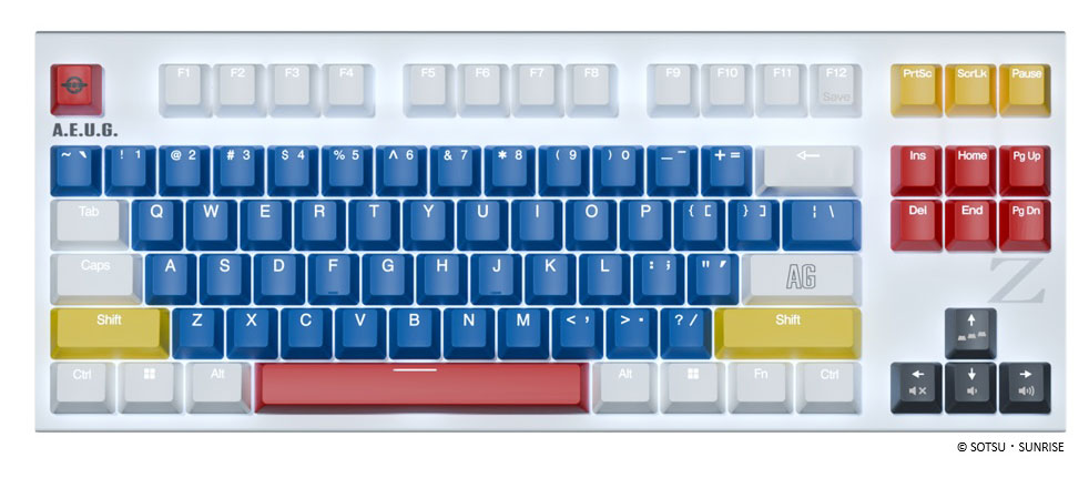 東プレ キーボード REALFORCE GX1 Plus Keyboard 『機動戦士ガンダム Zガンダム』 Zガンダム モデル 英語配列（Zガンダムイメージホ...