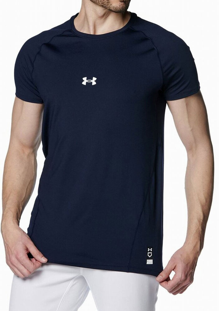 アンダーアーマー UAヒートギア コンフォート フィッティド ショートスリーブ クルーネック シャツ（Midnight Navy・サイズ：3XL） DOM-1384732-410-3XL UNDER ARMOUR