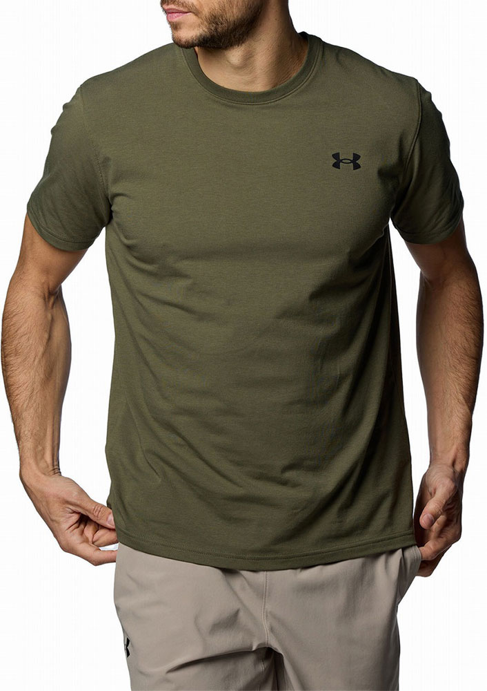 アンダーアーマー UAパフォーマンスコットン ショートスリーブTシャツ（Marine OD Green・サイズ：XL） DOM-1384805-390-XL UNDER ARMOUR