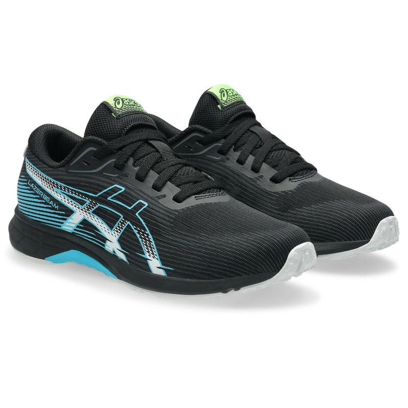 ASICS - アシックス キッズ・ジュニア用 スニーカー LAZERBEAM RK（ブラック×ライトブルー・サイズ：20.5cm） 1154A222-002-20.5 asics