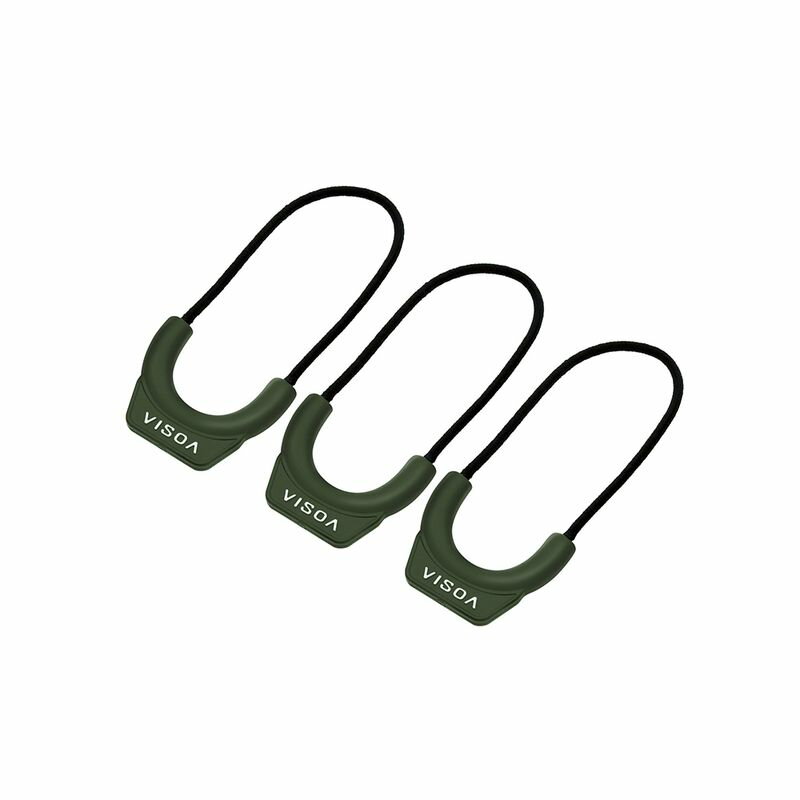 Small Accessories - VISOA ジッパープル 3個（オリーブドラブ） U-A28 ビソア