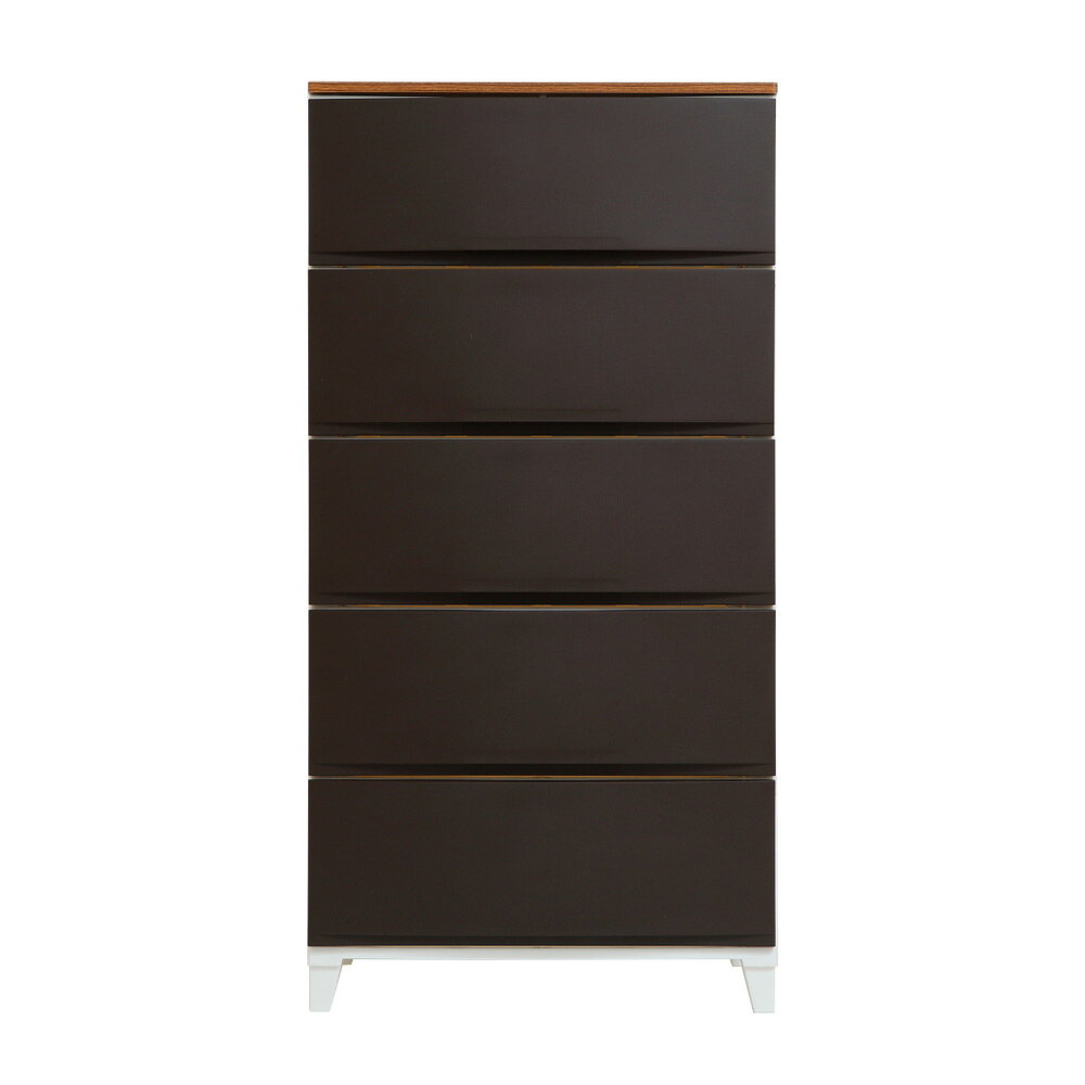 Rakuten - サンカ チェスト ルームスシェード木天板 5段ワイド 幅54×奥行42×高さ107.5cm（ブラウン） RSDM-S545BR 収納ケース [RSDMS545BR]
