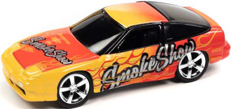 JOHNNY LIGHTNING 1/64 1990 ニッサン 240SX インポート ヒート レッド/イエロー【JLSP254B】 ミニカー