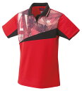 ヨネックス レディース ゲームシャツ(サンセットレッド・サイズ:L) YO-20737-496-L YONEX
