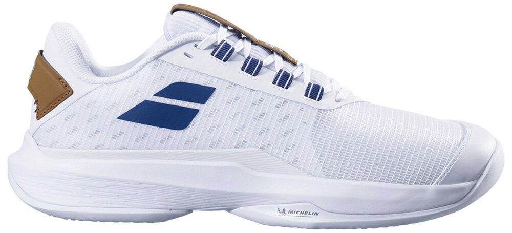 BabolaT(バボラ) メンズ テニスシューズ ジェット テレ 2 サンドグラス ウィンブルドン（ホワイト×ネイビーブルー・サイズ：26.0cm） 3A0S25C946-1097-26.0