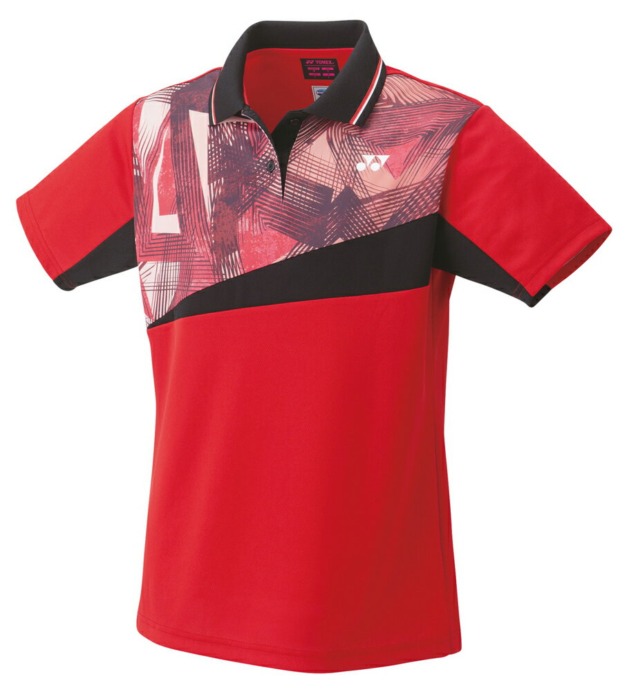 ヨネックス レディース ゲームシャツ(サンセットレッド・サイズ:M) YO-20737-496-M YONEX