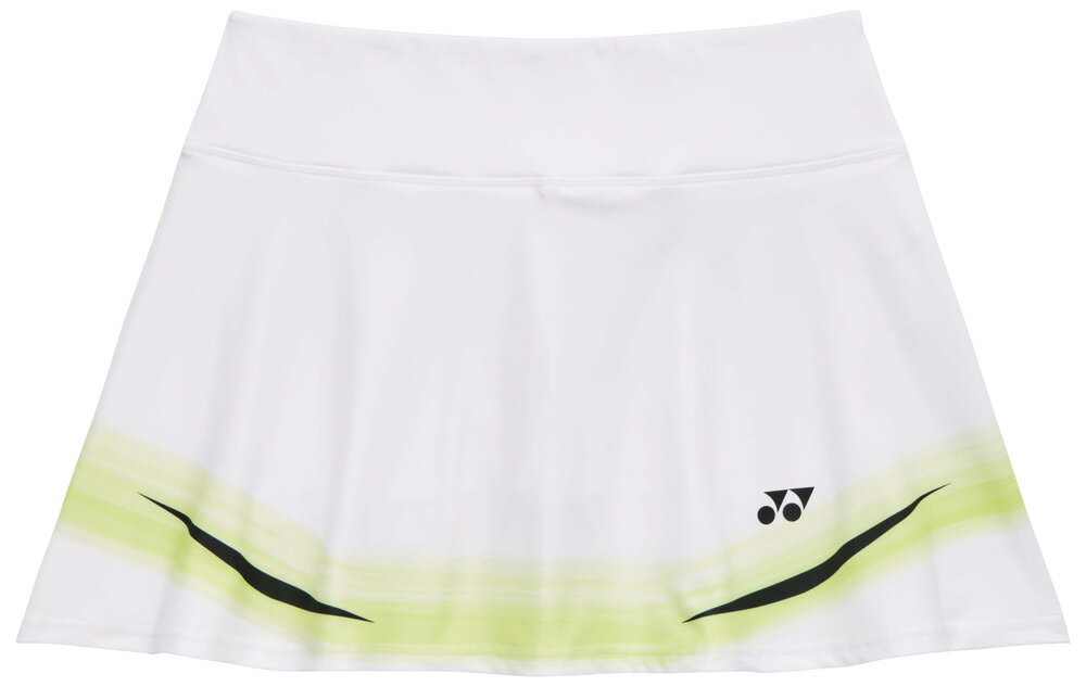 ヨネックス レディース スカート インナースパッツ付（ホワイト・サイズ：O） YO-26183-011-O YONEX