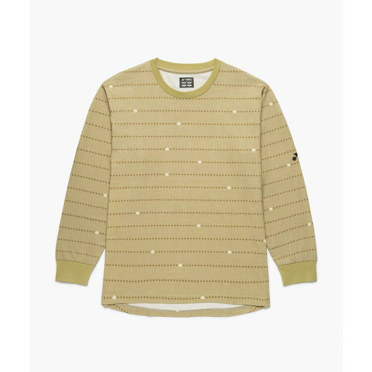 ヨネックス ユニセックス ロングスリーブTシャツ（カーキベージュ・サイズ：O） YO-16842-504-O YONEX