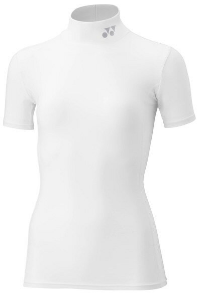 ヨネックス レディース ハイネック半袖シャツ（ホワイト・サイズ：O） YO-STBF1520-011-O YONEX