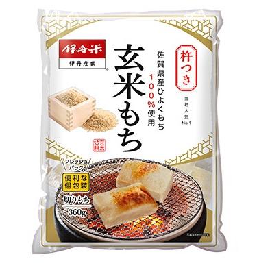 伊丹米 玄米切り餅 杵つき餅 360g　賞味期限　2026年6月末 伊丹米 キネツキモチゲンマイ360G