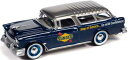 JOHNNY LIGHTNING 1/64 1955 シェビー ノマド ＆ クローズドトレーラー SUNOCO ブルー/シルバー【JLSP307B】 ミニカー