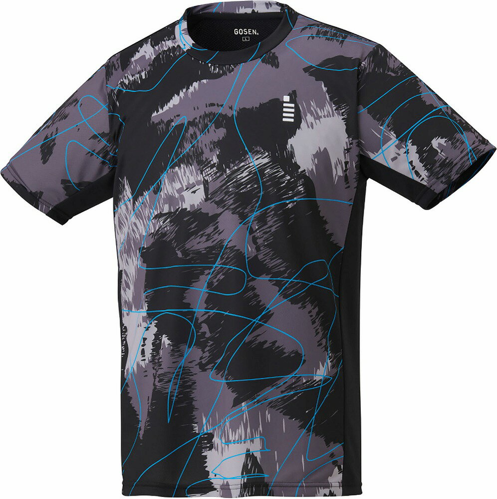 Men'S Wear - ゴーセン ユニセックス ゲームシャツ（ブラック・サイズ：O） GOS-T2554-39-O GOSEN
