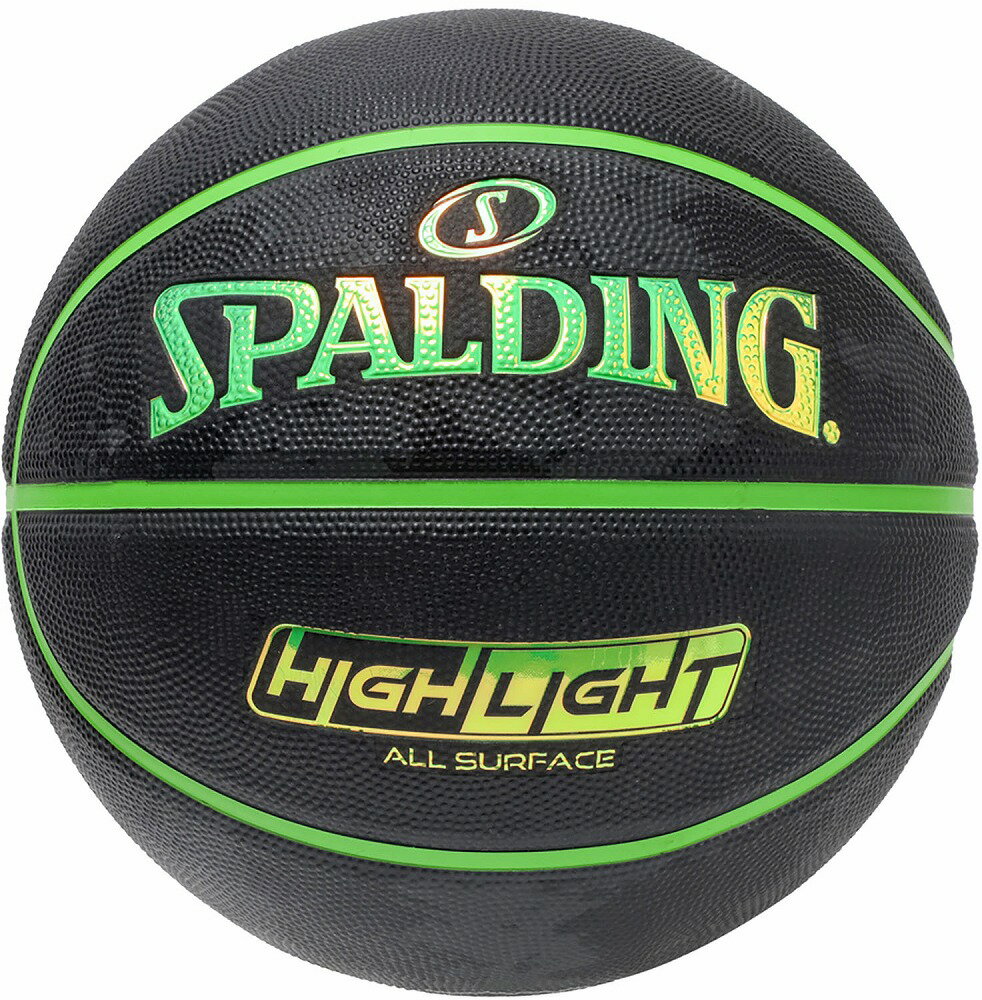 Balls - スポルディング ジュニア ハイライト グリーン ラバー SZ5（ブラック×グリーン） SPD-85152J SPALDING