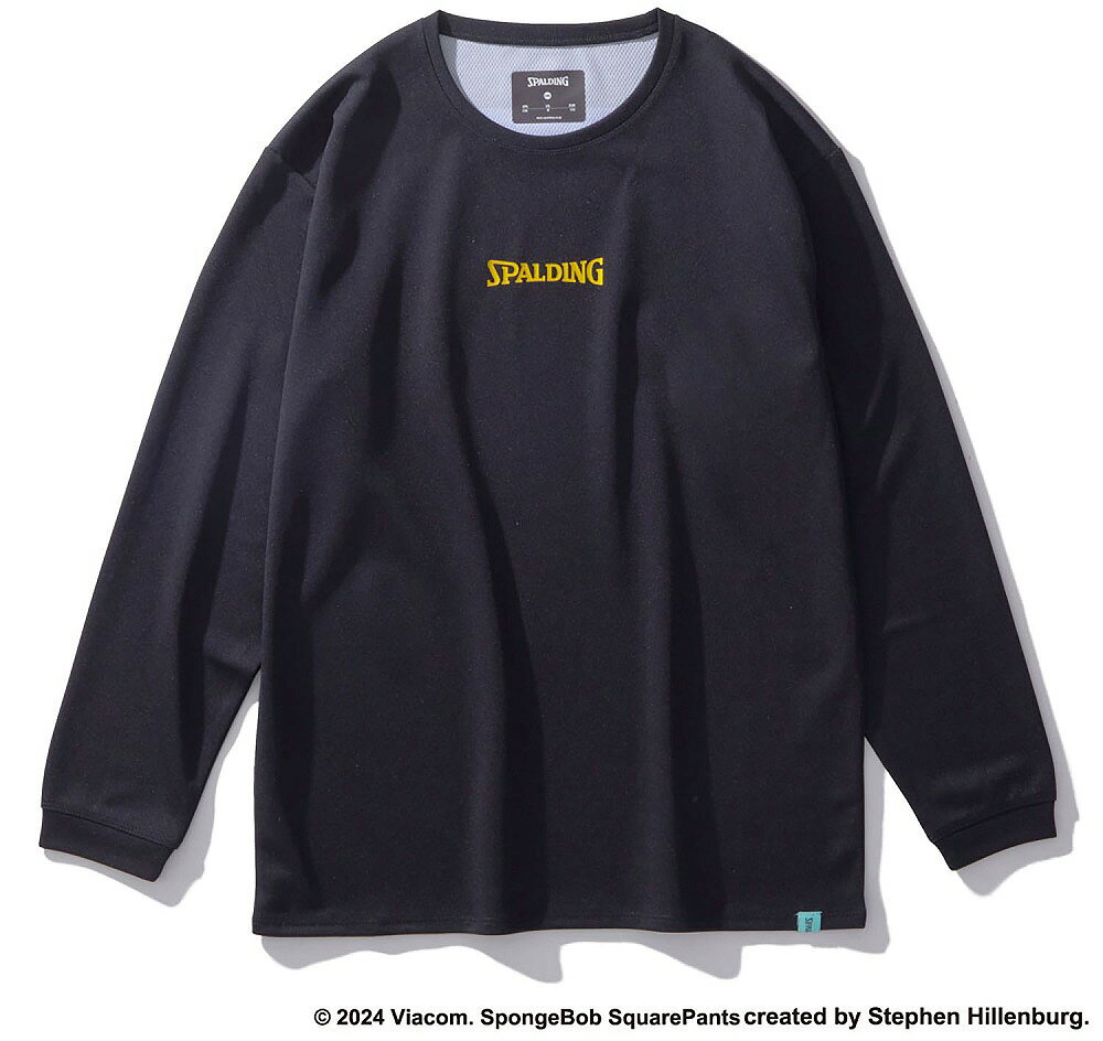 スポルディング ジュニア ロングスリーブTシャツ パトリック スター ビッグフェイス（ブラック・サイズ：130） S-SJT24170S-1000-130 SPALDING