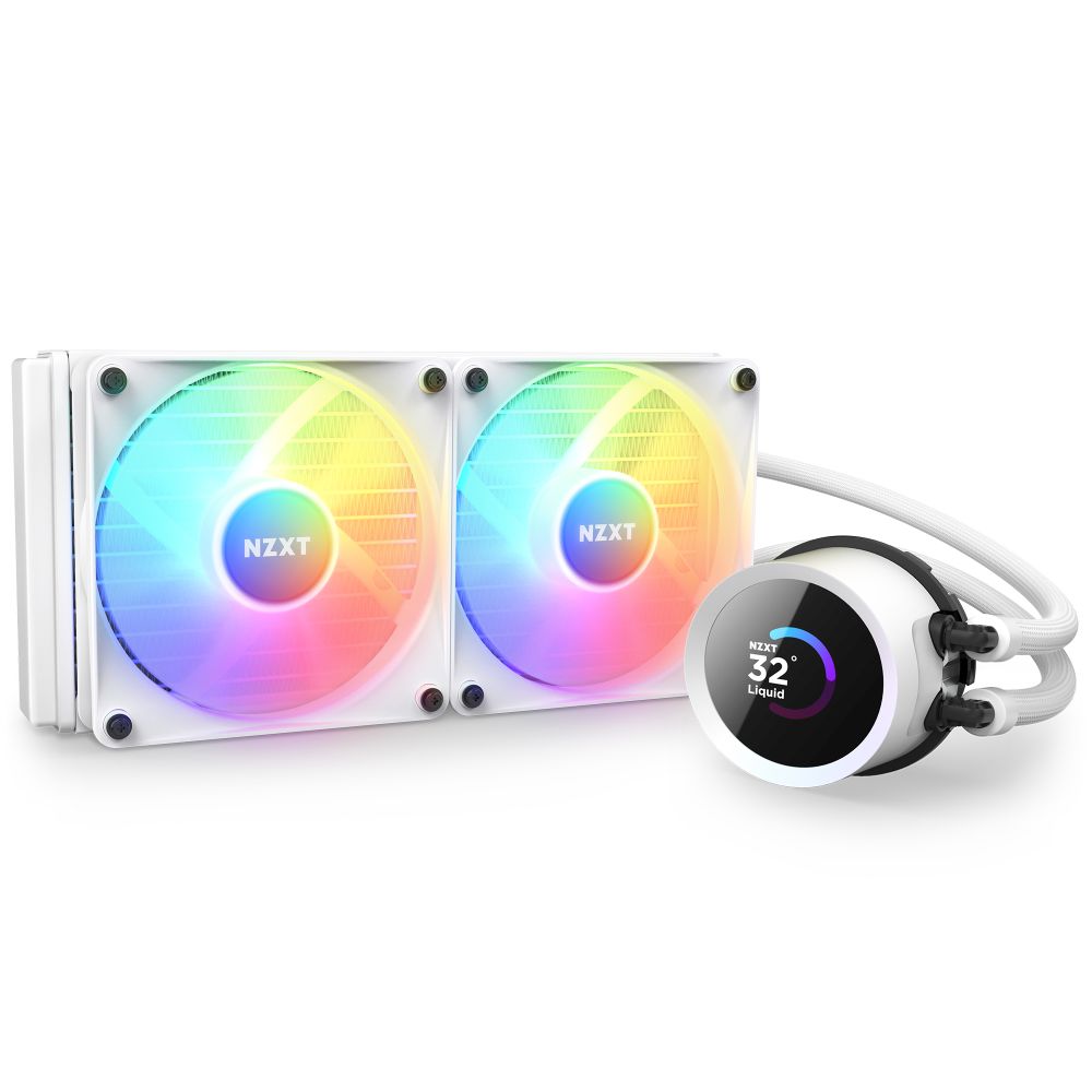 NZXT NZXT 簡易水冷クーラー KRAKEN (BASE) RGB serise 240mm ホワイト RL-KR240-W1