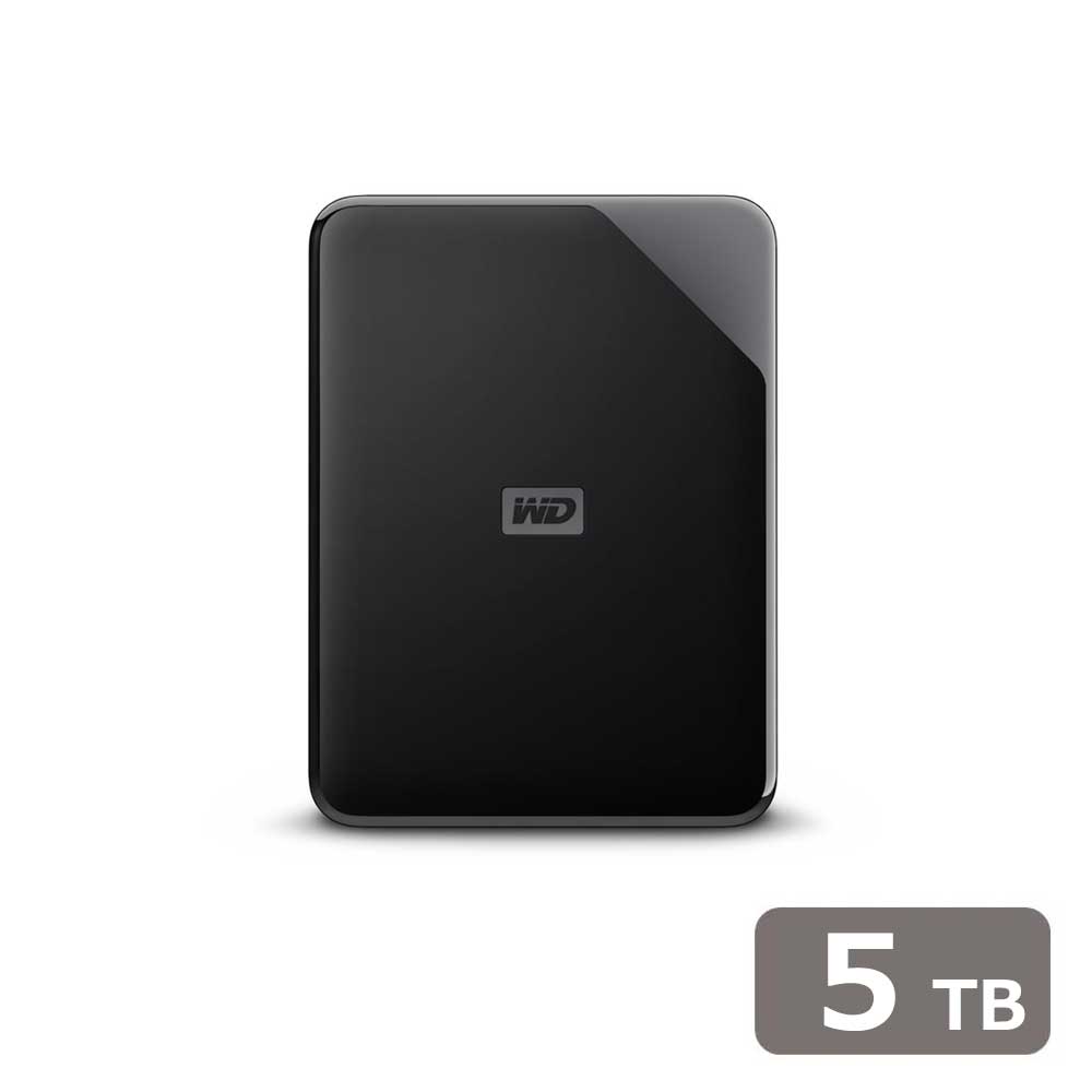 Western Digital｜ウエスタンデジタル USB 5Gbps(USB 3.2 Gen1)対応 ポータブルハードディスク 5TB WD ..