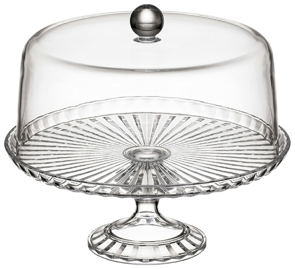 【返品種別A】□「返品種別」について詳しくはこちら□◆透明度の高い樹脂製のケーキスタンド◆ドーム蓋が付いて、より一層華やかに◆クリスタルのようなテクスチャ◆お皿にドーム蓋を被せればクッキーなどのお菓子の保管ケースとしても◆6号のケーキが入り...