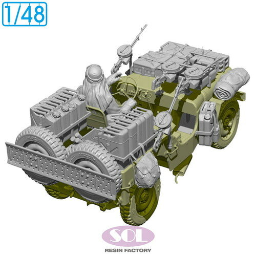 ソルモデル 1/48 WWII イギリス SAS 1/4トン4x4パトロールカー コンバージョンキット Ver.2【MM1012】 ディテールアップパーツ
