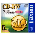 マクセル データ用4倍速対応CD-RW 5枚パック 700MB CDRW80MQ.S1P5S