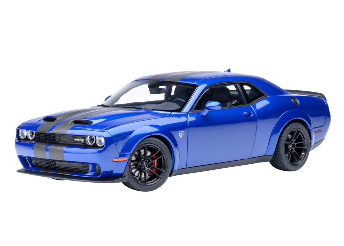 オートアート 1/18 ダッジ チャレンジャー SRT ジェイルブレイク 2022 （メタリック・ブルー/カーボンブラック・ストライプ ＜INDIGO BLUE＞）【71763】 ミニカー