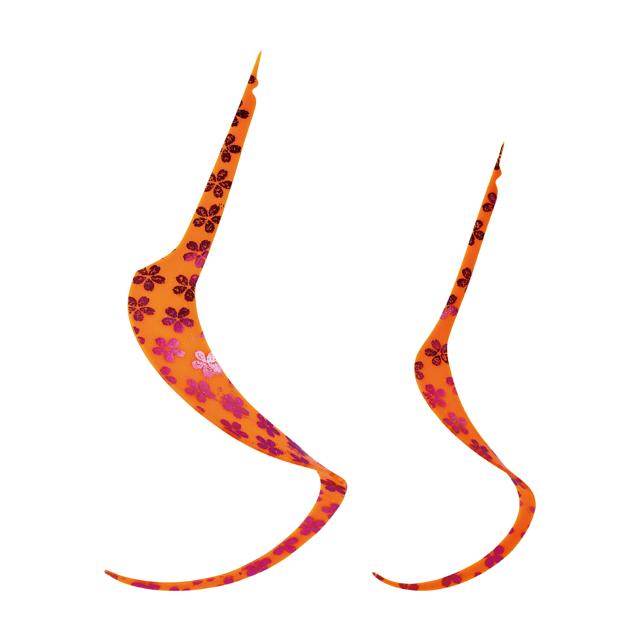 ラグゼ 桜幻 シリコンネクタイ メガシングルカーリー (#62 オレンジピンクサクラ)2組 オウゲンシリコンネクタイメガシングルカーリー#62 LUXXE タイラバネクタイ