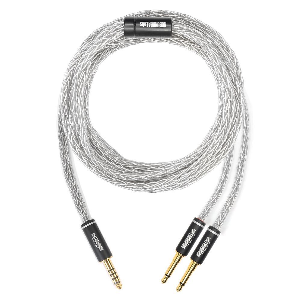 ノブナガラボ ヘッドホンリケーブル(1.8m)【3.5mm2極ストレート×2⇔4.4mm5極バラン...