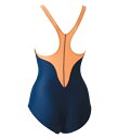 101530-04-L フットマーク 女子　スクール水着　アクアライン　ワンピース（オレンジ・サイズ：L） FOOTMARK