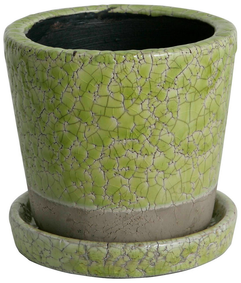 ダルトン(DULTON) カラー グレイズド ポット 5号（ライムグリーン） 45-093347 CH14-G518LGN COLOR GLAZED POT LIME GREEN