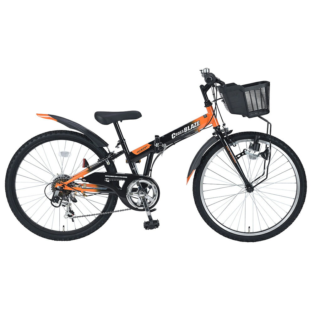 マイパラス 24インチ折りたたみジュニアMTB シマノ6段変速 【メーカー直送・他商品との同時購入不可】（ブラック） MJ824F-BK MYPALLAS　CROSSBLAZE