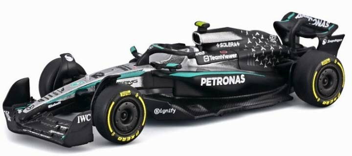 ブラゴ 1/64 メルセデス-AMG ペトロナス F1チーム Team W16 2025 オーストラリアGP No.12 K.アントネッリ クリアケース/ドライバー無【BUR58008A】 ミニカー