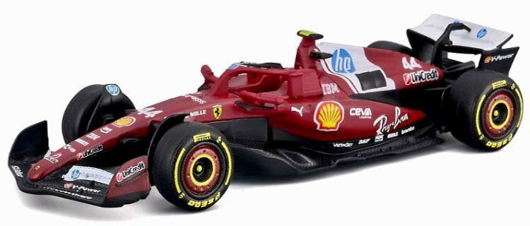 ブラゴ 1/64 フェラーリ SF-25 2025 オーストラリアGP No.44 L.ハミルトン クリアケース/ドライバー無【18-56804H】 ミニカー
